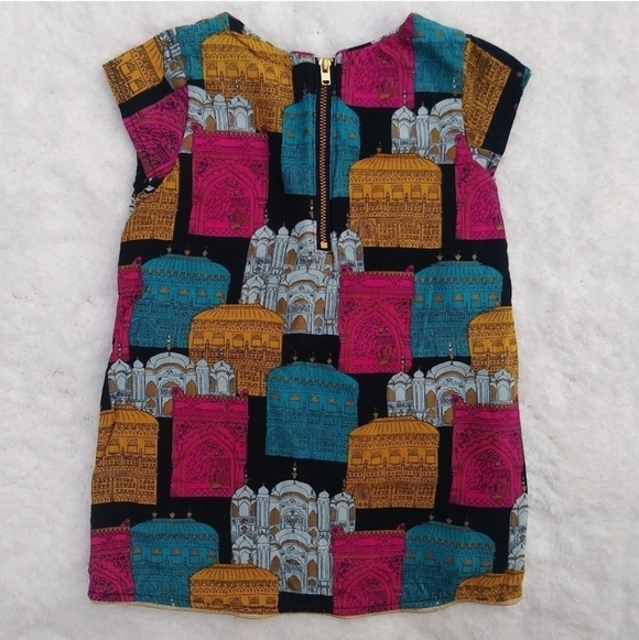 2 Baby Girl Dresses - Floral & India Palace Print - Picture 11 of 15